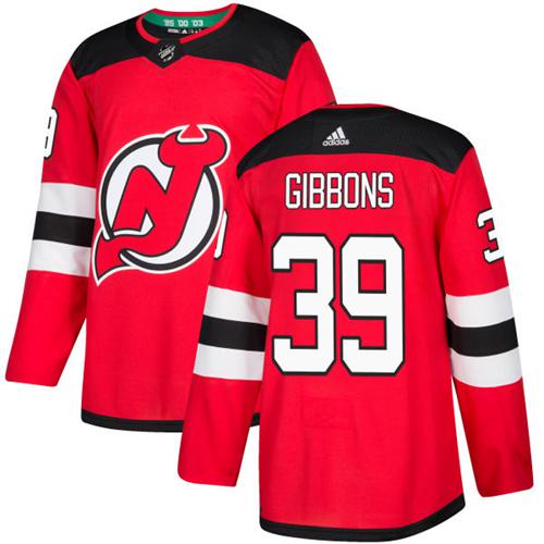 Adidas New Jersey Devils #39 Brian Gibbons Red Home Authentic Stitched Youth NHL Jersey->youth nhl jersey->Youth Jersey